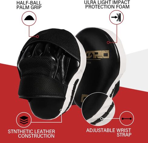 قفازات اللكم، وسادات الملاكمة المنحنية للتدريب على هدف اليد لفنون القتال المختلطة Muay Thai، Dojo، Sparing in Saudi Arabia