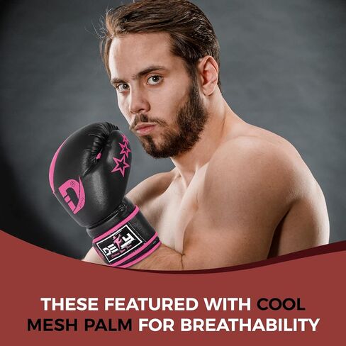 قفازات ملاكمة رائعة من DEFY للرجال والنساء لتدريب الملاكمة التايلاندية ركلة الملاكمة الجلدية حقيبة ثقيلة قفازات MMA للتمرين in Kuwait