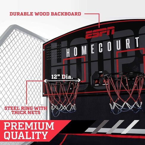 لعبة أركيد كرة السلة الداخلية للاعبين من ESPN (قفص وإطار فولاذي) مع تسجيل LED و8 خيارات للعبة وتأثيرات صوتية للأركيد in Kuwait