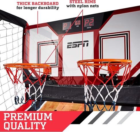 لعبة كرة السلة ESPN EZ Fold 2 للاعبين مع لوحة خلفية من البولي كربونات ومؤشر LED in Kuwait