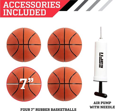 لعبة كرة السلة ESPN EZ Fold 2 للاعبين مع لوحة خلفية من البولي كربونات ومؤشر LED in Kuwait