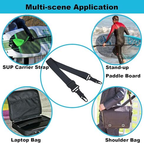 SUP Carrier Strap Adjustable Paddle Board Surfing Shoulder Carrying Slings Two Point Rifle Sling Gun Strap with Metal Hooks in Kuwait