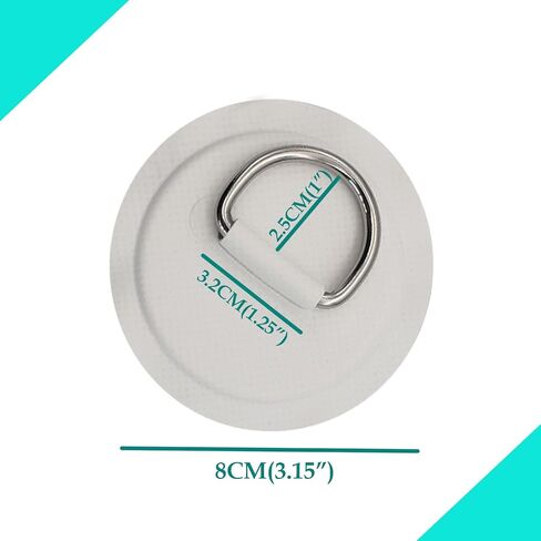 Golden Muhe 6 Pcs Stainless Steel D-Ring PVC Patch & Elastic Bungee Shock Cord for Sup Kayak Paddleboard Inflatable Boat in Saudi Arabia
