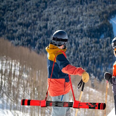 2 Pairs Ski Fastener Tapes, Adjustable Ski Boot Straps with Protector Pads Ski Carrier Straps Ski Wraps Ties Gear Storage for Ski Poles Boards Carrying Outdoor Winter Sports Accessories (Blue) in Saudi Arabia