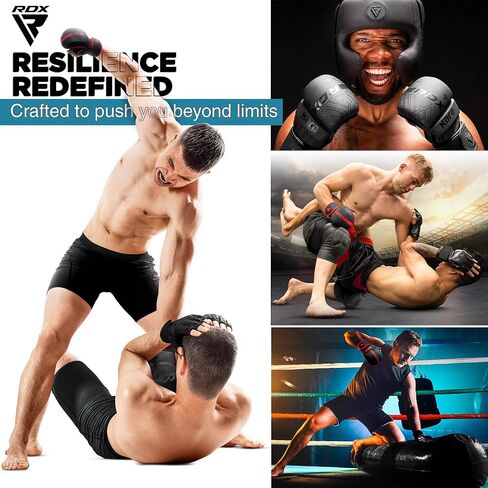 قفازات RDX MMA لمصارعة السجال، قفازات الفنون القتالية الهجينة المفتوحة للرجال والنساء، مايا إخفاء دعم المعصم الجلدي، تدريب قفازات الملاكمة الرياضية القتالية في القفص، الملاكمة التايلاندية، كيس اللكم كيك بوكسينغ in Kuwait
