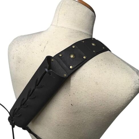 Aispring Medieval Retro Sword Shoulder Back Sheath Holder, Adjustable Warrior Costume Protective Case Sword Leather Buckle Holster For Adult Men Sword Frog Holder Cover in Saudi Arabia