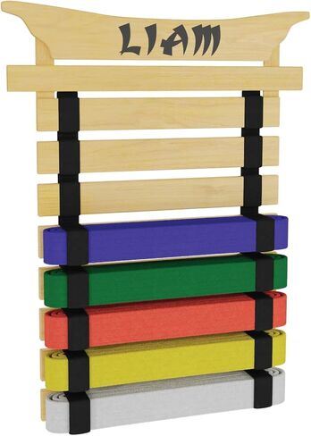 عرض حزام ميليارد كاراتيه - يحمل 8 أحزمة للفنون القتالية - يمكنك تخصيصه باستخدام الملصقات in Kuwait