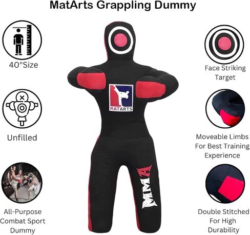 MMA دمية اللكم للأطفال الرياضات القتالية BJJ جيو جيتسو الجودو الكاراتيه التايكوندو المصارعة الأصدقاء دمية الملاكمة (40 بوصة) - غير مملوءة in Kuwait