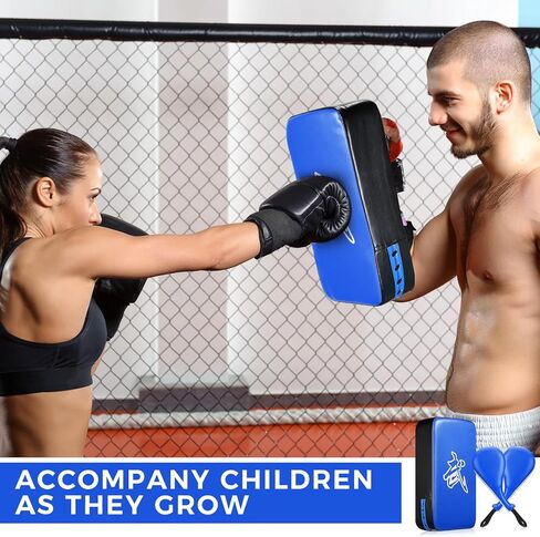 Poen 3 قطع وسادات ركلة التايكوندو وسادات الملاكمة التايلاندية MMA وسادات ركلة الكاراتيه والعتاد فنون الدفاع عن النفس وسادات تدريب الكيك بوكسينغ واللكم وضرب الهدف معدات بو الجلود المجاذيف ضربة منحنية ركلة درع in Kuwait