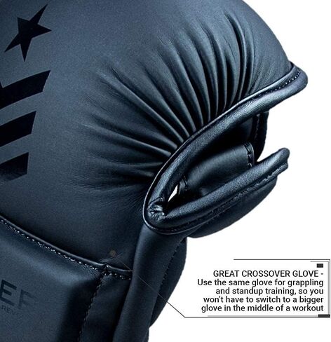 قفازات تدريب Revgear Premier 7 أونصة Hybrid Sparring MMA | مثالي للمبتدئين والاستخدام اليومي في صالة الألعاب الرياضية | مبطن للحماية | مريحة ودائمة in Kuwait
