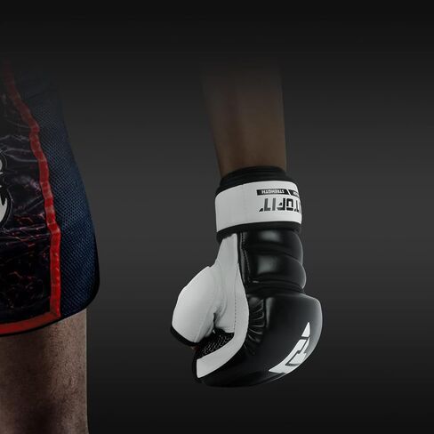 MMA Gloves Half Finger Boxing Gloves Kickboxing Training Gloves with Adjustable Wrist Band for Sparring Martial Arts Taekwondo Muay Thai MMA in Saudi Arabia