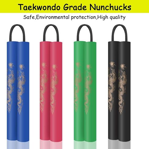 Nunchucks Cord Nunchakus آمن من المطاط الرغوي لتدريب Nunchucks مع حبل 2 قطعة للأطفال والمبتدئين للتمرين والتدريب in Kuwait