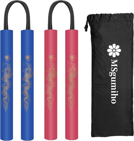 Nunchucks Cord Nunchakus آمن من المطاط الرغوي لتدريب Nunchucks مع حبل 2 قطعة للأطفال والمبتدئين للتمرين والتدريب in Kuwait