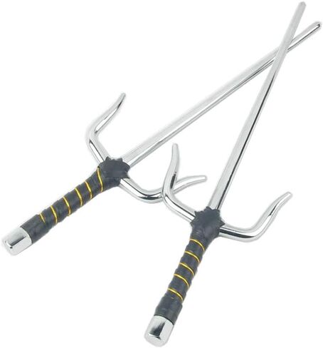 Superdo Octagon Metal Martial Arts Sai متعدد الحجم (أسود وفضي) (فضي، 18 بوصة وحقيبة) in Kuwait