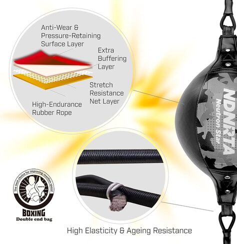 حقيبة مزدوجة النهاية، مجموعة أدوات تدريب الملاكمة سريعة التحسين، (سلك تعديل اختياري)، حبل من الأرض إلى السقف، حقيبة ملاكمة مزدوجة النهاية، حقيبة ملاكمة من الجلد الصناعي، (يتم شحنها من الولايات المتحدة) معدات الملاكمة in Kuwait