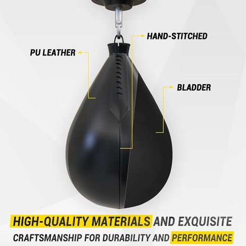 Boxing Speed Bags, PU Leather 2 Pack Hanging Speed Punching Bags Speedball, Dodge Striking Bag for Boxing MMA Muay Thai Martial Arts Training Home Gym Equipment in Saudi Arabia