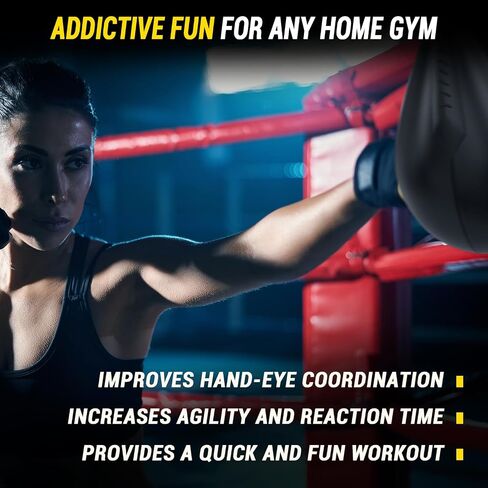 Boxing Speed Bags, PU Leather 2 Pack Hanging Speed Punching Bags Speedball, Dodge Striking Bag for Boxing MMA Muay Thai Martial Arts Training Home Gym Equipment in Saudi Arabia