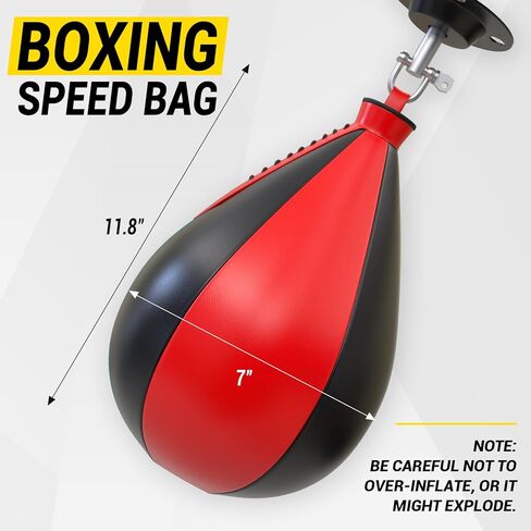 Boxing Speed Bags, PU Leather 2 Pack Hanging Speed Punching Bags Speedball, Dodge Striking Bag for Boxing MMA Muay Thai Martial Arts Training Home Gym Equipment in Saudi Arabia