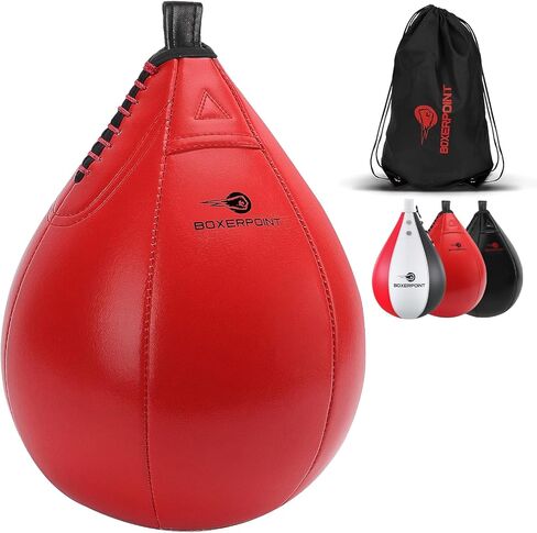 Boxing Speed Bag - PU Leather Speed Bags for Boxing - Pear Boxing Speedbags for Boxing - PU Leather Speedbag Boxing Set with Carry Bag - MMA Training Speedball Reflex Ball Boxing Equipment Speedpunch in Saudi Arabia