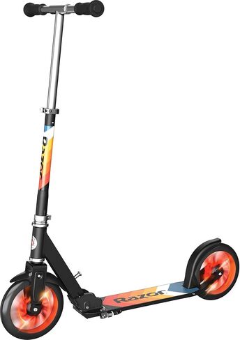 Razor A5 Lux Kick Scooter for Kids Ages 8+ - 8" Urethane Wheels, Anodized Finish Featuring Bold Colors and Graphics, for Riders up to 220 lbs in Saudi Arabia