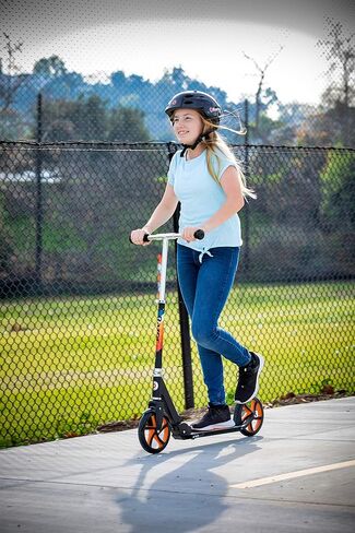 Razor A5 Lux Kick Scooter for Kids Ages 8+ - 8" Urethane Wheels, Anodized Finish Featuring Bold Colors and Graphics, for Riders up to 220 lbs in Saudi Arabia