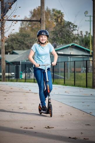 Razor A5 Lux Kick Scooter for Kids Ages 8+ - 8" Urethane Wheels, Anodized Finish Featuring Bold Colors and Graphics, for Riders up to 220 lbs in Saudi Arabia