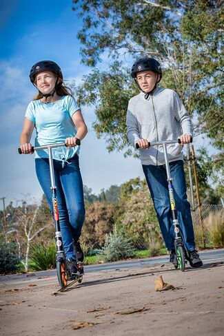 Razor A5 Lux Kick Scooter for Kids Ages 8+ - 8" Urethane Wheels, Anodized Finish Featuring Bold Colors and Graphics, for Riders up to 220 lbs in Saudi Arabia