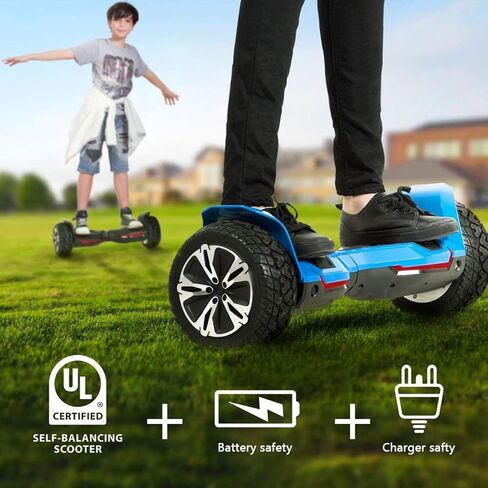 Gyroor Warrior 8.5 بوصة هوفر بورد لجميع التضاريس على الطرق الوعرة مع مكبرات صوت بلوتوث وأضواء LED، سكوتر التوازن الذاتي المعتمد من UL2272 in Saudi Arabia