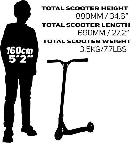 سكوتر Envy Scooters Prodigy S9 Pro - سكوتر حيلة مثالي لراكبي سكوتر الخدع المبتدئين والمتوسطين والمتقدمين. سكوتر مثالي للبالغين والمراهقين والأطفال من سن 8 سنوات فما فوق. in Kuwait