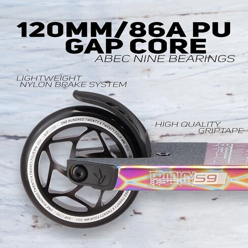 سكوتر Envy Scooters Prodigy S9 Pro - سكوتر حيلة مثالي لراكبي سكوتر الخدع المبتدئين والمتوسطين والمتقدمين. سكوتر مثالي للبالغين والمراهقين والأطفال من سن 8 سنوات فما فوق. in Kuwait