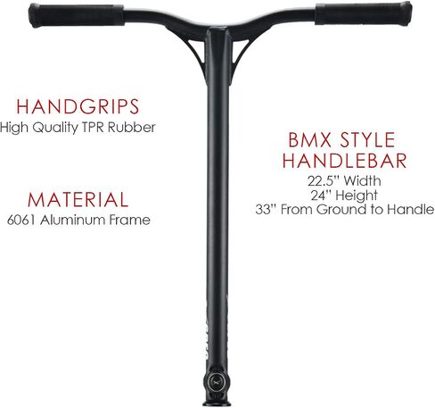 سكوتر Xspec Pro Stunt Kick مع مقاود BMX حرة، وسكوتر خدعة قوس قزح من الكروم الجديد، مع عجلات 110 مم وABEC-7 - (أكسيد نيو كروم أرجواني/أزرق أو أسود غير لامع) in Saudi Arabia