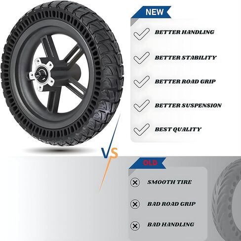 Ǝك | إطار صلب لسكوتر كهربائي Gotrax Wheel Xiaomi | إطارات بديلة نسخة محسنة متوافقة مع جميع العجلات الأمامية أو الخلفية مقاس 8.5 بوصة | 2 قطعة مع أداة لـ gotrax gxl gotrax XR in Saudi Arabia