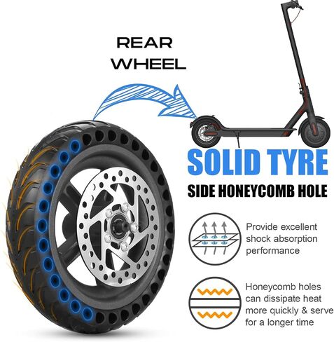 | Gotrax Wheel replacement and Xiaomi M365 electric Scooter | Solid Tire with hub and Brake-Disc | Honeycomb Wheel Compatible Mijia1s gotrax gxl V2/gotrax XR and 8,5 inch in Saudi Arabia