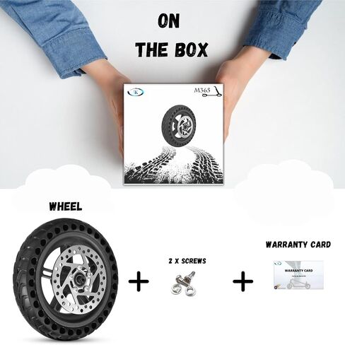 | Gotrax Wheel replacement and Xiaomi M365 electric Scooter | Solid Tire with hub and Brake-Disc | Honeycomb Wheel Compatible Mijia1s gotrax gxl V2/gotrax XR and 8,5 inch in Saudi Arabia