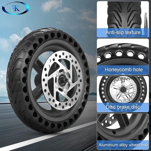 | Gotrax Wheel replacement and Xiaomi M365 electric Scooter | Solid Tire with hub and Brake-Disc | Honeycomb Wheel Compatible Mijia1s gotrax gxl V2/gotrax XR and 8,5 inch in Saudi Arabia