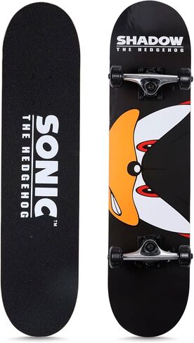 Sonic The Hedgehog Character Skateboards - Cruiser Skateboard with ABEC 5 Bearings, Durable Deck, Smooth Wheels (Choose from Sonic, Knuckles, Tails or Sonic & Friends) in Saudi Arabia