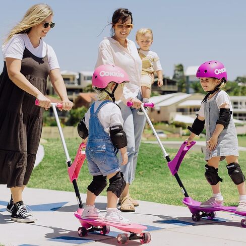 لوح تزلج Ookkie Kids Learner، يساعد على تطوير التوازن والثقة بالنفس، لوح تزلج 4 في 1، إعداد سهل، فكرة هدية in Kuwait