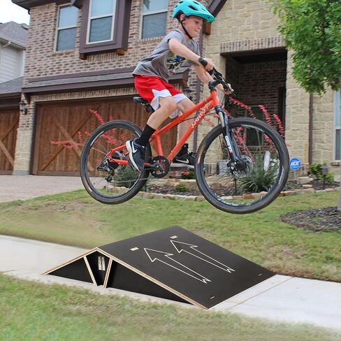 Skateboard Ramp,Double Sided Bike Ramp,Foldable Launch for Skate Ramp,BMX Ramp Scooter Ramp RC Car Ramp, Jumps Skateboard Accessories for Kids Boys Girls Adults in Saudi Arabia