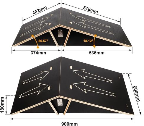 Skateboard Ramp,Double Sided Bike Ramp,Foldable Launch for Skate Ramp,BMX Ramp Scooter Ramp RC Car Ramp, Jumps Skateboard Accessories for Kids Boys Girls Adults in Saudi Arabia