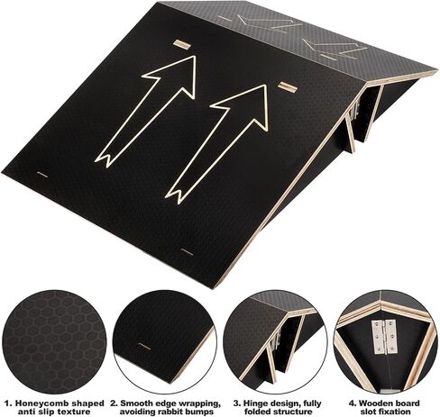 Skateboard Ramp,Double Sided Bike Ramp,Foldable Launch for Skate Ramp,BMX Ramp Scooter Ramp RC Car Ramp, Jumps Skateboard Accessories for Kids Boys Girls Adults in Saudi Arabia