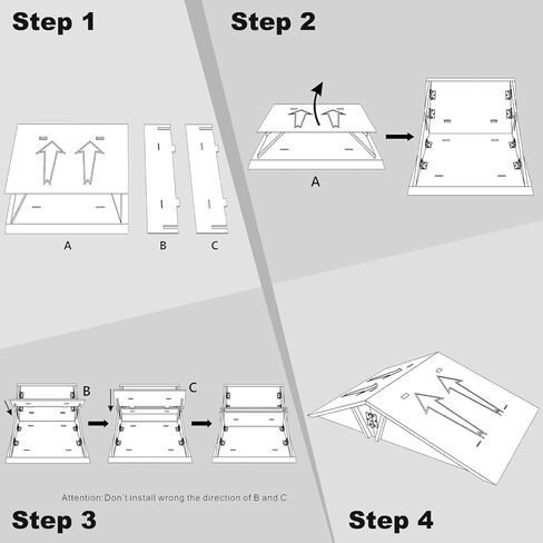 Skateboard Ramp,Double Sided Bike Ramp,Foldable Launch for Skate Ramp,BMX Ramp Scooter Ramp RC Car Ramp, Jumps Skateboard Accessories for Kids Boys Girls Adults in Saudi Arabia