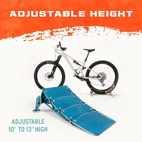 منحدر القفز Ninja MTB، منحدر القفز المحمول Turbo Kicker، منحدر 4 ألواح لجميع الأعمار، مثالي لدراجات MTB، دراجات BMX، عجلات واحدة، الدراجات البخارية، ألواح التزلج، وسيارات RC in Kuwait