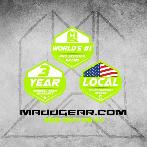 قضيب تزلج طويل مسطح مقاس 55 بوصة من Madd Gear - لوح تزلج دائري متين وشديد التحمل أو سكوتر مضمن - ارتفاع قابل للتعديل - تجميع سلس وسهل الانزلاق ورائع للمبتدئين في حديقة التزلج المتقدمة in Saudi Arabia