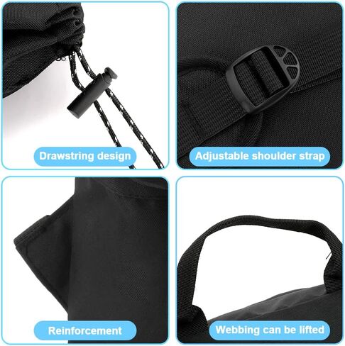 حقيبة لوح تزلج للرجال حقيبة ظهر مضادة للماء مع أشرطة كتف قابلة للتعديل، حقيبة لوح تزلج محمولة للوحة بيني، لوحة قياسية (أسود) in Kuwait