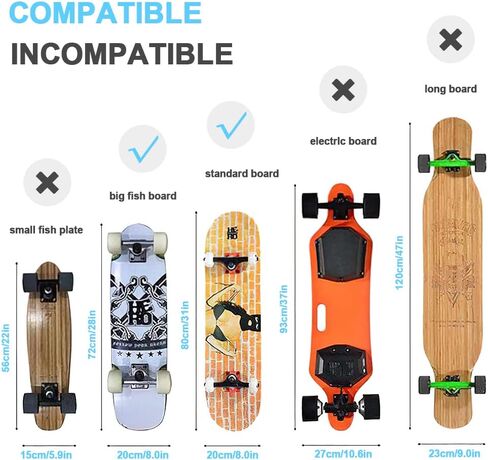 حقيبة لوح تزلج للرجال حقيبة ظهر مضادة للماء مع أشرطة كتف قابلة للتعديل، حقيبة لوح تزلج محمولة للوحة بيني، لوحة قياسية (أسود) in Kuwait