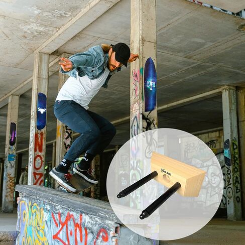 Skateboard Wall Mount Hanger, Wood Skateboard Hanger, Longboard Deck Hanger for Display and Storage at Studio and Storeroom for Floating Effects in Kuwait