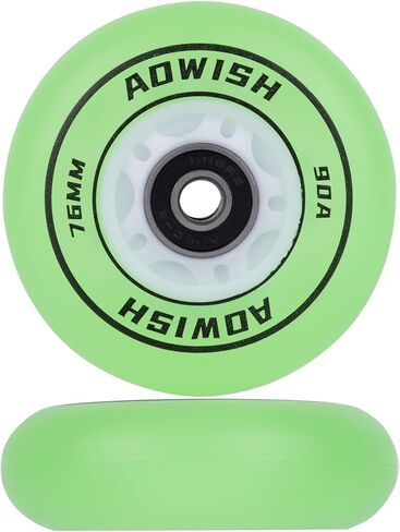 AOWISH 76mm Light Up Illuminating Rip Sticks Caster Board Wheels 90A LED Luminous Flash Waveboard Replacement Wheels w/Bearings ABEC-9 for 2 Wheel Pivoting Skateboard and More (2-Pack) in Saudi Arabia
