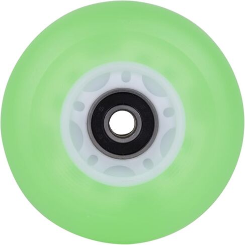 AOWISH 76mm Light Up Illuminating Rip Sticks Caster Board Wheels 90A LED Luminous Flash Waveboard Replacement Wheels w/Bearings ABEC-9 for 2 Wheel Pivoting Skateboard and More (2-Pack) in Saudi Arabia