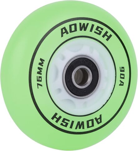 AOWISH 76mm Light Up Illuminating Rip Sticks Caster Board Wheels 90A LED Luminous Flash Waveboard Replacement Wheels w/Bearings ABEC-9 for 2 Wheel Pivoting Skateboard and More (2-Pack) in Saudi Arabia
