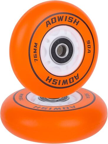 AOWISH 76mm Light Up Illuminating Rip Sticks Caster Board Wheels 90A LED Luminous Flash Waveboard Replacement Wheels w/Bearings ABEC-9 for 2 Wheel Pivoting Skateboard and More (2-Pack) in Saudi Arabia